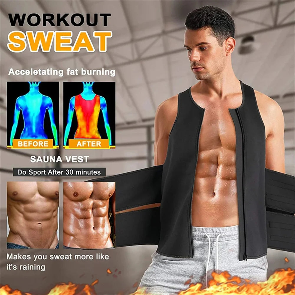 Men's Compression Sauna Sweat Vest To Lose Fat