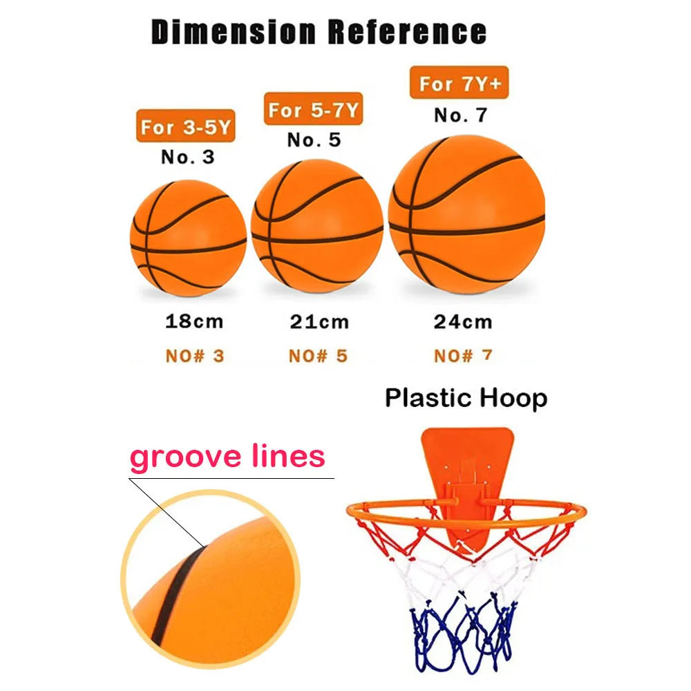 Airless Silent Basketball - Practice In Silence With Multiple Sizes