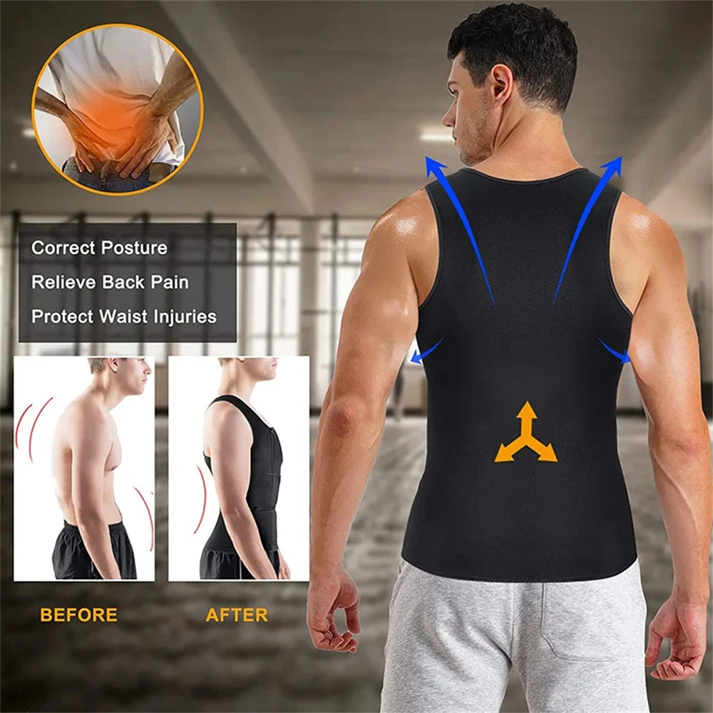 Men's Compression Sauna Sweat Vest To Lose Fat